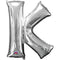 Silver Letter 'K' Air Filled Foil Balloon - 16