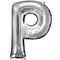 Silver Letter 'P' Air Filled Foil Balloon - 16