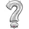 Silver Question Mark '?' Air Filled Foil Balloon - 16