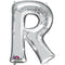 Silver Letter 'R' Air Filled Foil Balloon - 16