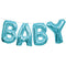 Blue 'Baby' Balloon Letter Banner Kit - 14