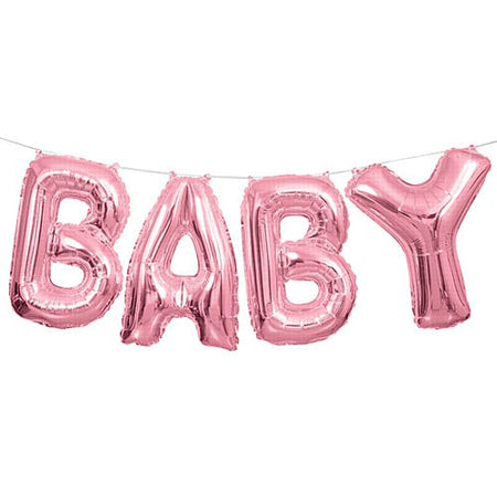 Pink 'Baby' Balloon Letter Banner Kit - 14