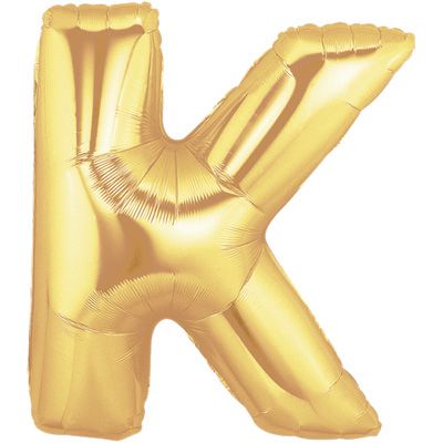 Gold Letter K Foil Balloon - 40