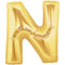 Gold Letter N Foil Balloon - 34