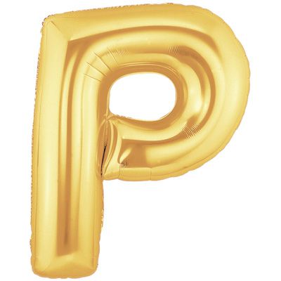 Gold Letter P Foil Balloon - 40"