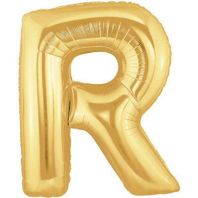 Gold Letter R Foil Balloon - 40