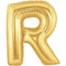 Gold Letter R Foil Balloon - 40