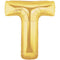 Gold Letter T Foil Balloon - 40