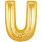 Gold Letter U Foil Balloon - 40