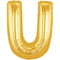 Gold Letter U Foil Balloon - 40