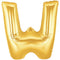 Gold Letter W Foil Balloon - 40