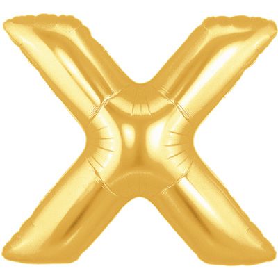 Gold Letter X Foil Balloon - 40"