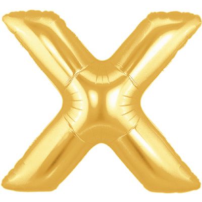 Gold Letter X Foil Balloon - 40