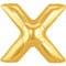 Gold Letter X Foil Balloon - 40