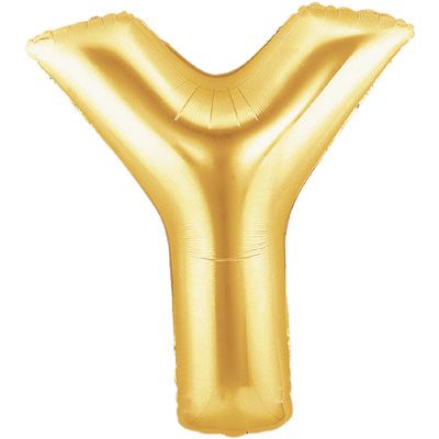 Gold Letter Y Foil Balloon - 40"