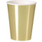 Metallic Gold Paper 12oz Cups- Pack of 8