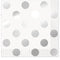 Silver Metallic Dots Beverage Napkins- Pack 16