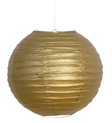 Gold Paper Lantern - 10"