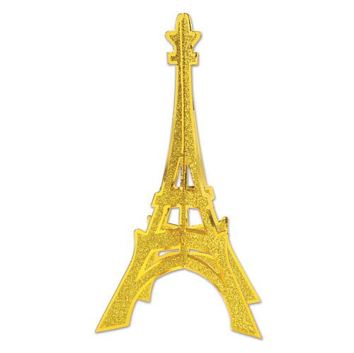 3D Glittered Eiffel Tower Centrepiece - 30cm