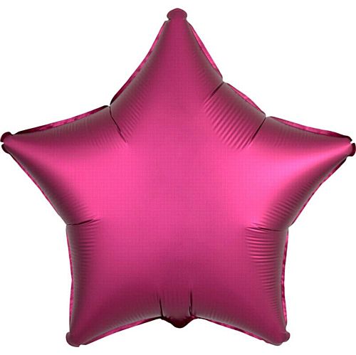 Hot Pink Satin Finish Star Foil Balloon - 18"
