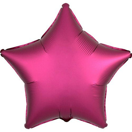 Hot Pink Satin Finish Star Foil Balloon - 18