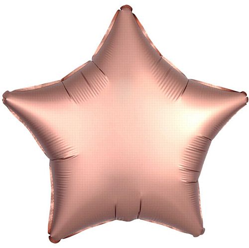 Rose Gold Satin Finish Star Foil Balloon - 18"