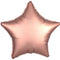 Rose Gold Satin Finish Star Foil Balloon - 18