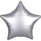 Silver Satin Finish Star Foil Balloon - 18