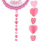 Pink Hearts Balloon Tail - 1.2m
