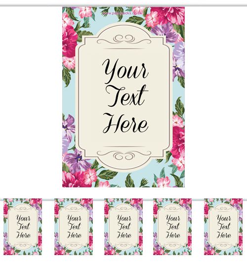 Personalised Truly Floral Bunting - 3m