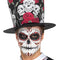 Day of the Dead Skull & Rose Top Hat