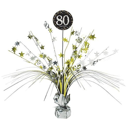 Gold Celebration 80th Centrepiece Sprays - 45cm