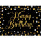Birthday Sparkle Gold Happy Birthday Poster - A3