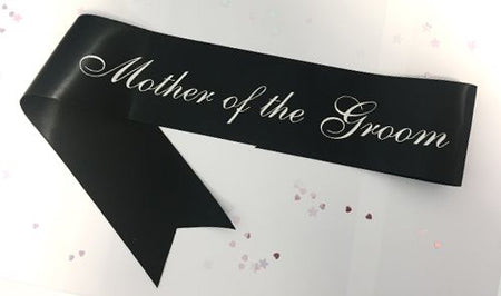 Deluxe Mother Of The Groom Sash - Black