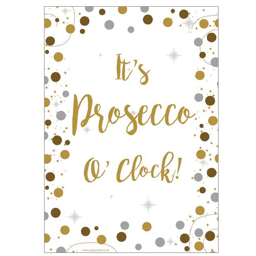 It's Prosecco O Clock Poster - A3