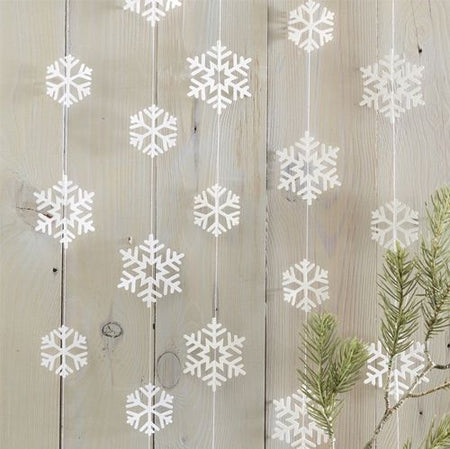 Snowflake Shaped Garland - 5m