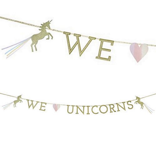 We Heart Unicorns Letter Banner - 3m