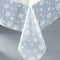 Clear Snowflakes Plastic Tablecloth 1.3m x 2.7m