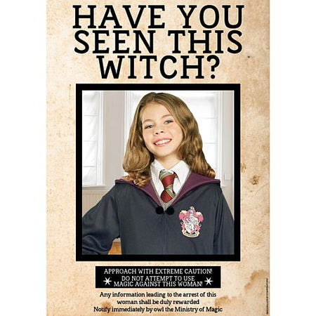 Have You Seen This Witch? Personalised Wanted Poster with Photo - A3