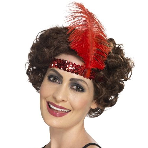 Red Sequin Flapper Headband