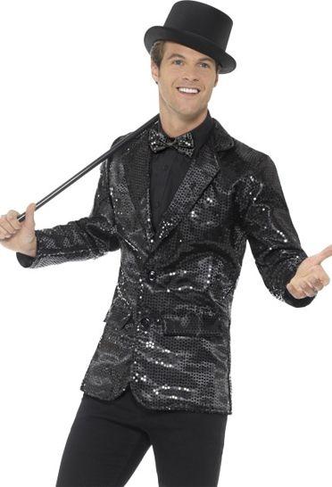 Men's Black Sequin Jacket