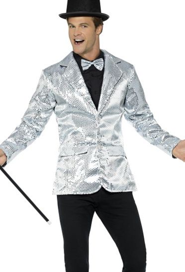 Men's Silver Sequin Jacket