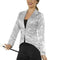 Ladies Silver Sequin Tailcoat Jacket