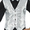 Men's Silver Sequin Waistcoat