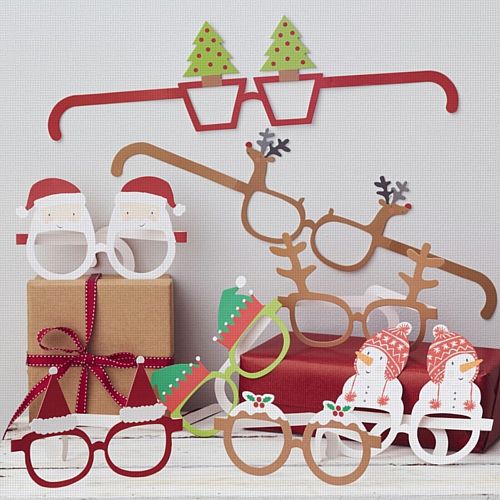 Festive Christmas Themed Funglasses - Pack of 8