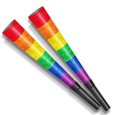 Rainbow Pride Horns - 23cm - Each