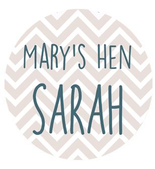 Personalised Chevron Hen Night Badge 58mm - Each