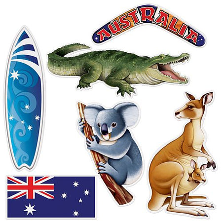 Australian Cutouts - 31cm to 50.2cm - Pack of 6