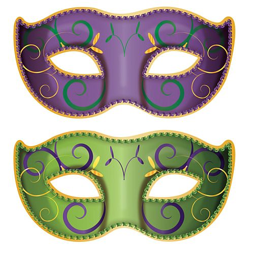 Jumbo Mardi Gras Mask Cutouts - 94cm - Pack of 2
