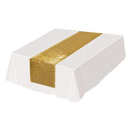 Gold Sequinned Table Runner - 1.9m